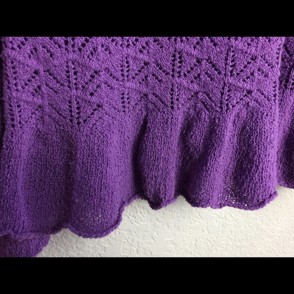 Jjill Purple Pointelle sweater - Picture 5 of 8